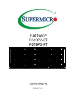 Предварительный просмотр 1 страницы Supermicro FatTwin F619P2-FT User Manual