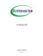 Предварительный просмотр 1 страницы Supermicro H11DSi User Manual