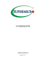 Supermicro H12DGQ-NT6 User Manual предпросмотр