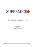 Supermicro Intelligent Switch User Manual preview