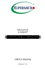 Предварительный просмотр 1 страницы Supermicro K1048-RT User Manual