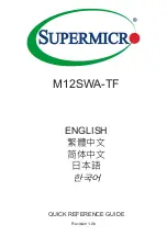 Предварительный просмотр 1 страницы Supermicro M12SWA-TF Quick Reference Manual