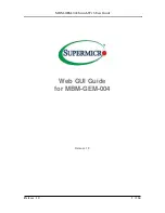 Supermicro MicroBlade MBM-GEM-004 Web User Manual preview