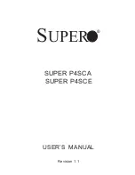 Supermicro P4SCA User Manual предпросмотр