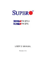 Supermicro P4SPA Plus User Manual предпросмотр