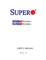 Supermicro PDSM4 Plus User Manual предпросмотр