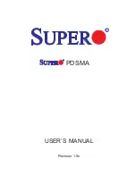 Preview for 1 page of Supermicro PDSMA User Manual