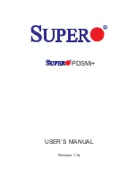 Supermicro PDSMi Plus User Manual предпросмотр