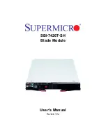 Предварительный просмотр 1 страницы Supermicro SBI-7426T-SH User Manual