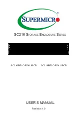 Preview for 1 page of Supermicro SC216 Series User Manual