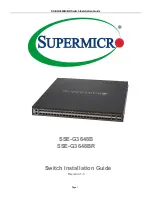 Preview for 1 page of Supermicro SSE-G3648B Installation Manual