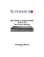 Preview for 1 page of Supermicro SSE-X3348T Installation Manual