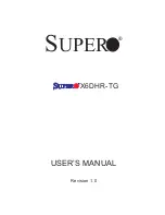 Supermicro Super X6DHR-TG User Manual предпросмотр