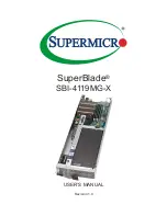 Предварительный просмотр 1 страницы Supermicro SuperBlade SBI-4119MG-X User Manual