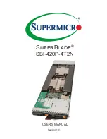 Preview for 1 page of Supermicro SuperBlade SBI-420P-4T2N User Manual