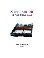 Supermicro SuperBlade SBI-7125B-T1 Bios Setup Manual предпросмотр