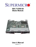 Предварительный просмотр 1 страницы Supermicro SuperBlade SBI-7125W-S6 User Manual