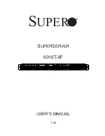 Предварительный просмотр 1 страницы Supermicro Supero 6016T-6F User Manual