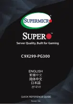 Предварительный просмотр 1 страницы Supermicro Supero C9X299-PG300 Quick Reference Manual