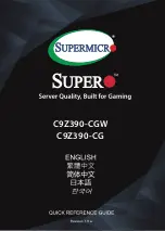 Supermicro Supero C9Z390-CG Quick Reference Manual предпросмотр