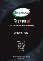 Supermicro Supero C9Z390-PGW Quick Reference Manual предпросмотр