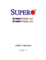 Предварительный просмотр 1 страницы Supermicro Supero PDSML-LN1 User Manual