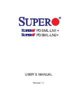 Supermicro Supero PDSML-LN1+ User Manual предпросмотр