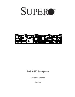 Предварительный просмотр 1 страницы Supermicro Supero SAS-827T User Manual