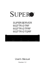 Предварительный просмотр 1 страницы Supermicro Supero SUPERSERVER 6027TR-DTFRF User Manual