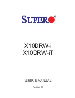 Предварительный просмотр 1 страницы Supermicro SUPERO X10DRW-i User Manual