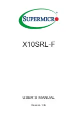 Предварительный просмотр 1 страницы Supermicro Supero X10SRL-F User Manual