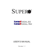 Предварительный просмотр 1 страницы Supermicro Supero X6DAL-B2 User Manual