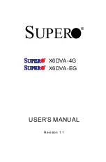 Preview for 1 page of Supermicro Supero X6DVA-4G User Manual