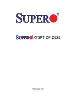 Предварительный просмотр 1 страницы Supermicro Supero X7SPT-DF-D525 User Manual