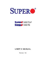 Предварительный просмотр 1 страницы Supermicro SUPERO X8ST3-F User Manual