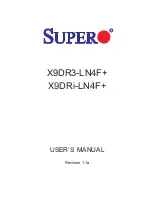 Preview for 1 page of Supermicro Supero X9DR3-LN4F+ User Manual