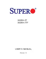 Предварительный просмотр 1 страницы Supermicro Supero X9SRH-7F User Manual