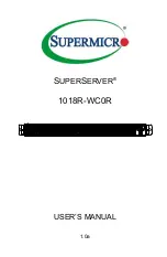 Supermicro SUPERSERVER 1018R-WC0R User Manual предпросмотр