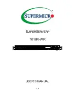 Supermicro SUPERSERVER 1018R-WR User Manual предпросмотр