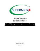 Supermicro SuperServer 1019D-FRN8TP User Manual preview