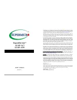 Предварительный просмотр 1 страницы Supermicro SuperServer 1019P-WTR User Manual