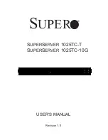 Supermicro SUPERSERVER 1025TC-10G User Manual предпросмотр