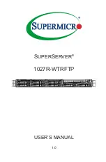 Preview for 1 page of Supermicro SuperServer 1027R-WTRFTP User Manual