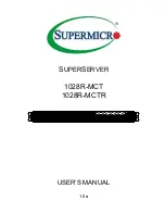 Supermicro SUPERSERVER 
 1028R-MCTR User Manual предпросмотр