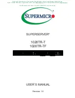 Supermicro SUPERSERVER 1028TR-T User Manual preview