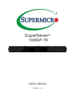 Предварительный просмотр 1 страницы Supermicro SuperServer 1029GP-TR User Manual