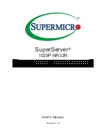 Предварительный просмотр 1 страницы Supermicro SuperServer 1029P-NR32R User Manual