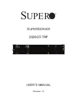 Supermicro SuperServer 2026GT-TRF User Manual предпросмотр