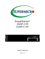 Предварительный просмотр 1 страницы Supermicro SuperServer 2029P-C1R User Manual