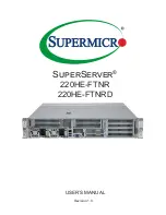 Supermicro SuperServer 220HE-FTNR User Manual предпросмотр